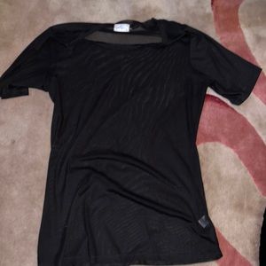 Oversized Sheer Black Tee